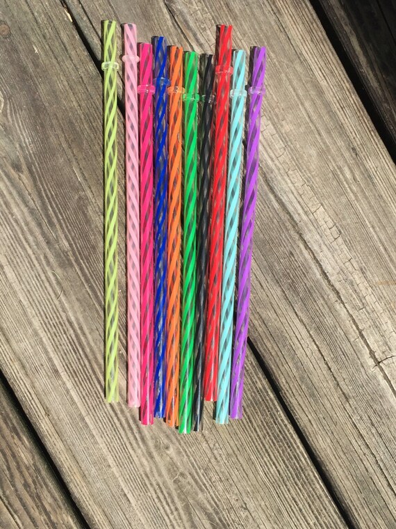 Reusable 9 Clear/Swirly Straws/Acrylic Straws/Wholesale