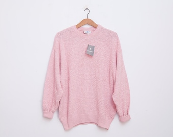 oversized sweater 90s deadstock vintage pink new old stock