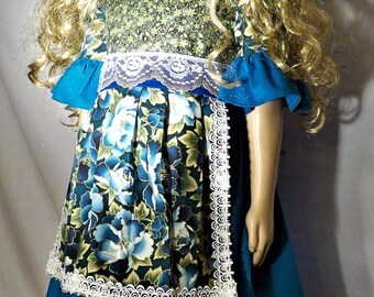 Gorgous blue and green girls outfit