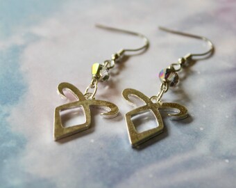 Angelic Power Rune Dangle Earrings, Shadowhunters, The Mortal Instruments, Swarovski Crystals, The Infernal Devices, The Dark Artifices,