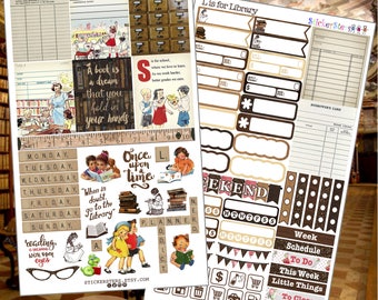 L is for Library Planner Stickers