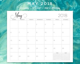 2018 calendar editable calendar printable calendar wall editable may 2018 calendar