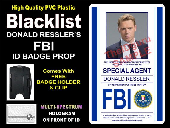 Schwarze Liste Agent Donald Ressler FBI Ausweis