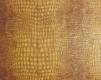 Faux Leather Vinyl, Alligator Caramel, 15x15, Sofa, Loveseat, Chaise, Theater Seat, RV Cover, Chair Caps, Recliner Head Cover, Protector