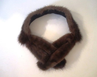 Vintage Mink Fur Collar, ca 1950s