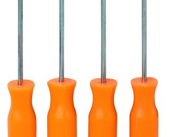 4 Small Mini Bent Curved and Straight Screwdriver Hand Tools Picks for small hobby and craft projects Tool Kit pry pick pull reach scrape