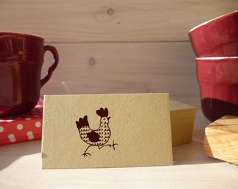 Strutting Hen Olive Wood Stamp