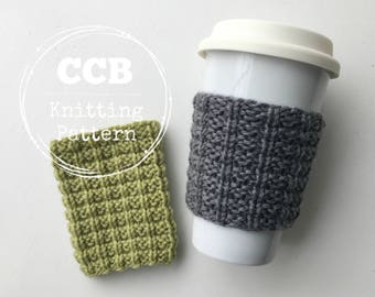 Greer Coffee Cozy / Cup Sleeve PATTERN - 2 Sizes