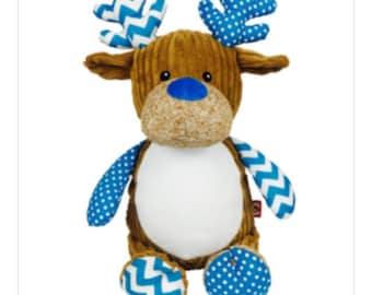 Blue harlequin reindeer