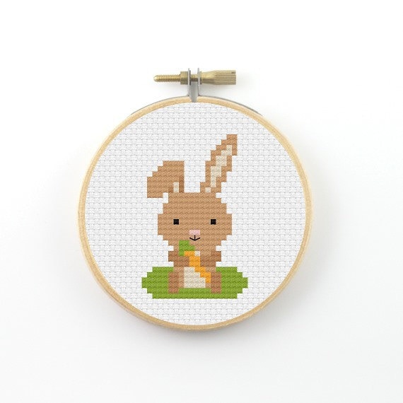 Bunny cross stitch pattern rabbit cross stitch cute bunny