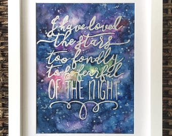 Galaxy Painting with Quote