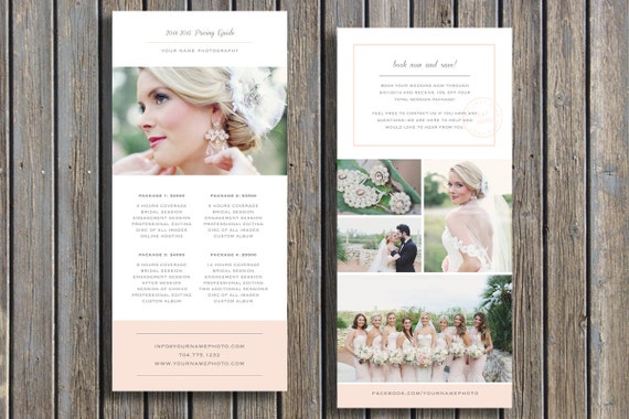 Wedding Photographer Pricing Guide Template Vista Print Rack