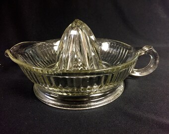 Vintage Glass Citrus Juicer Reamer/Vintage Glass Citrus Reamer/Vintage Glass Lemon Reamer/Retro Kitchen/Glass Citrus Juicer/Brenda Moore