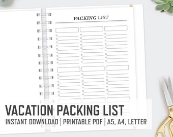 vacation travel check list