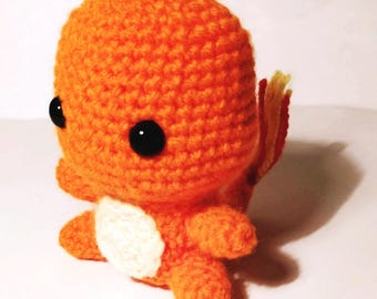 Amigurumi Charmander, amigurumi, charmander, Pokémon, Pokemon, stuffed Pokémon, stuffed Pokemon, Pokémon plush, Pokemon plushie, crocheted