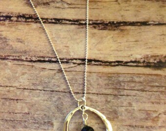 Silver Circle Lava Diffuser Necklace