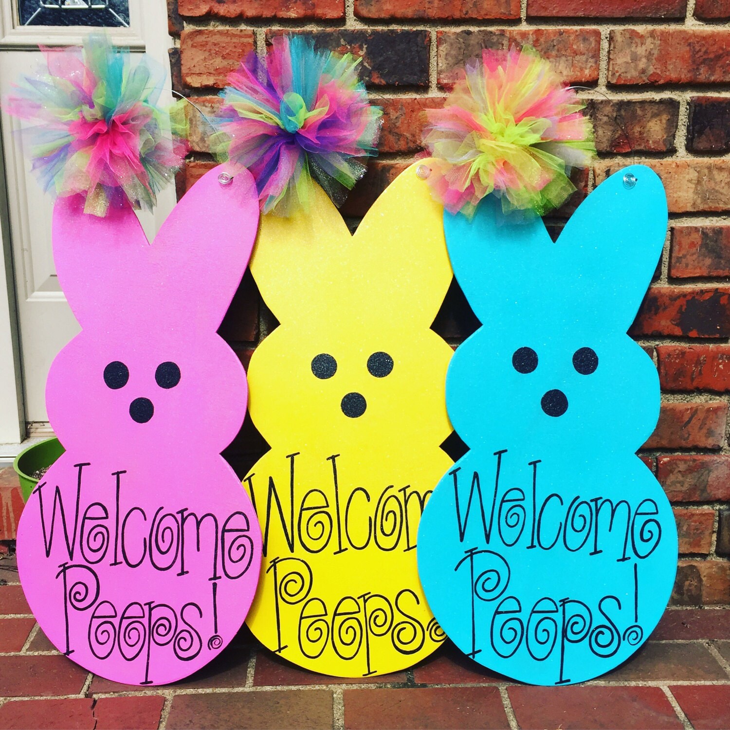 Bunny Door Hanger Rabbit Door Hanger Spring Door Hanger
