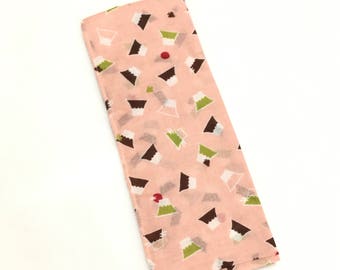 Tenugui, Japanese pattern, Fuji, light pink, wrapping cloth, Japanese cotton fabric, tapestry, tenugui gift, gift ideas, FREE SHIPPING