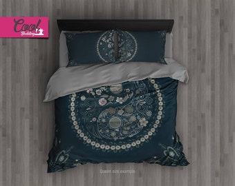 Queen Bedding Yin Yang, Bohemian Duvet Cover, Comforter ON SALE