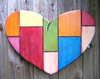Art Heart, MADE to ORDER, Original Wood Wall Sculpture, Wood Carving, Wall Decor, Wall Hanging, Heart Sculpture, by Fig Jam Studio