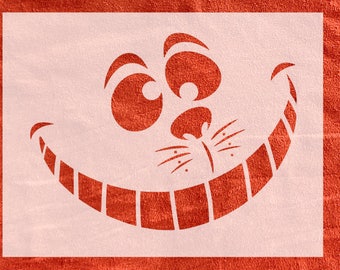 Alice in Wonderland Stencil Cheshire Cat Stencil Stencil Airbrush Stencil Alice in Wonderland Cheshire Cat Stencil