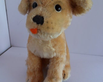 Steiff dog Mops bulldog button mohair made in Germany 2522