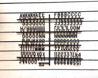 Set of 145 Black Letter Board Letters with 3/4" Alphabets,Special Characters,Numbers, Letter Board for birth announcement,birthday parties,