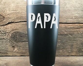 Golfing Papa Tumbler Fathers Day Gift For The Golf Loving Papa Tumbler Gift From Kids Gift For Papa Tumbler Gift Idea For The Golfer Papa