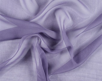 Amethyst Silk Chiffon, Fabric By The Yard