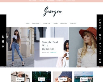 Wordpress Blog Theme& Template / Premade Theme / Lifestyle blogger / Fashion and Photography Blog Theme Template / Food Blog