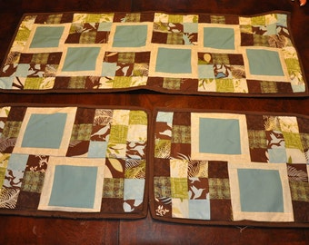 Tablerunner and place mat combo