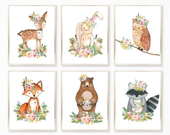 Woodland Animals Nursery Art. Woodland Nursery. Woodland