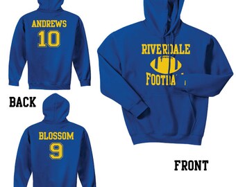 Riverdale Football Hooded Sweatshirt Sports Archie Andrews 10 Jason Blossom 9 Reggie Mantle 17 Football Captain Hoodie Football Season