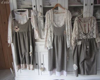 Overall shabby Tweed wool, with multiple customizations