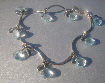 Bracelet with Blue Beads 461.