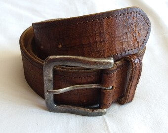 Vintage Brown Leather Belt/Indian Leather Belt/.Brand:NEXT
