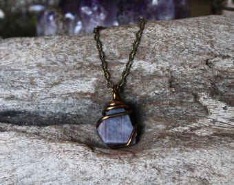 Raw Ruby Necklace - Rough Stone Necklace - Wire Wrapped Raw Stone Jewelry - Natural Ruby Jewelry - Bohemian Jewelry - Gypsy Boho Necklace