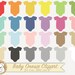 Baby onesies clipart baby shower invitation baby shower clipart onesie baby printables first birthday instant download commercial use