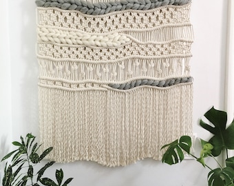 OPHELIA Customizable modern macrame wall hanging, weaving, woven wall hanging, made to order