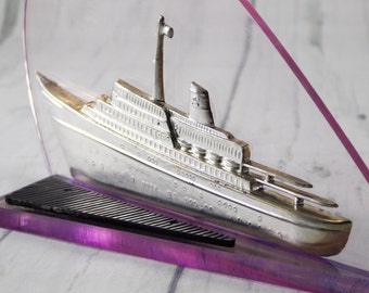 Gift for captain gift/for/sailor nautical decor vintage ship nautical baby shower boy gifts ship decor Vintage table decor sailing ship art