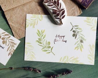 Olive hand carved rubber stamp.leaf stamp,Leaf rubber stamp.garden stamp.wedding stamp,Unmounted