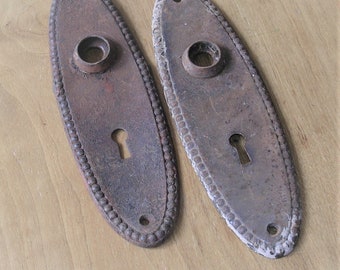 Antique Vintage Escutcheon Plates Old Door Plates Vintage Hardware