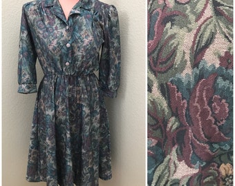Eggplant Pattern Print Dress