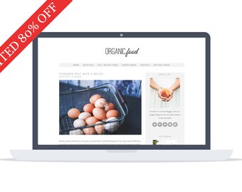 80% - Organic Theme - Minimal responsive Wordpress Theme - Self Hosted - Perfect for Lifestyle bloggers, writers and foodies.