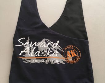 Handmade Upcycled Seward Alaska Hobo Shoulder Purse