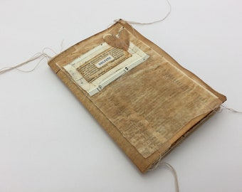 Shabby Scrappy Journal, 4 x 6, Junk Journal, Tea Dye Journal, Mini Album, Photo Album, Vintage Journal,