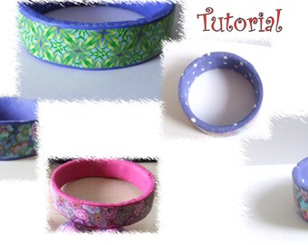 Millifiori bangle bracelet tutorial, completely made out of clay.