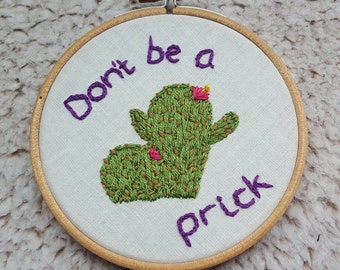 Broderie de cactus « ne pas être une piqûre »