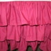 Hot Pink 3 tiered solid color ruffled crib skirt - 4 sided - READY TO SHIP
