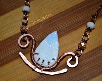 Fairy tale necklace Fairy necklace Fairy jewelry Fairy tale Polymer clay necklace Copper necklace Wedding necklace Wedding jewelry OOAK